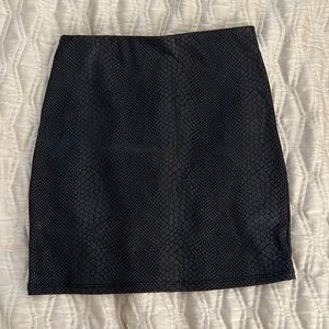 Black snake skin skirt